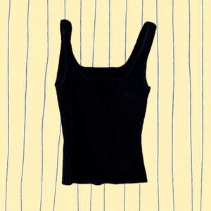 Black Babaton Ribbed Tank Top
